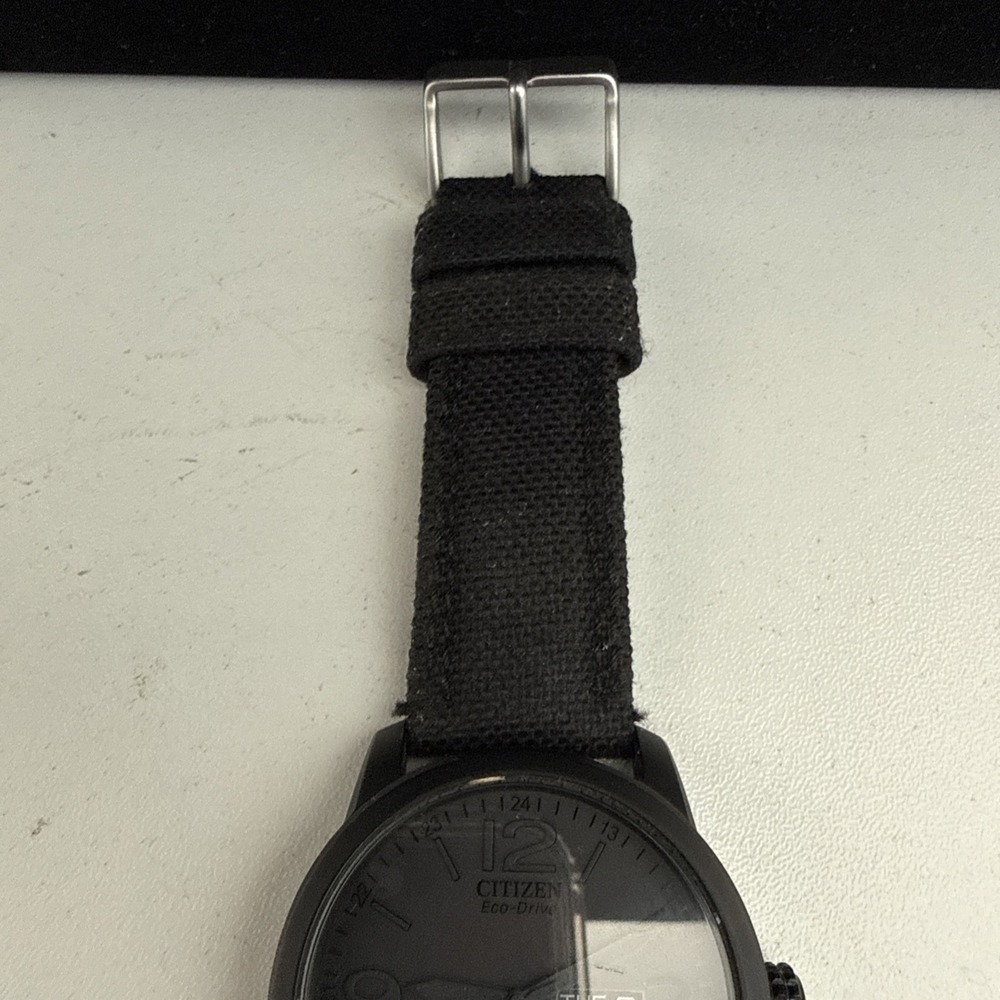 Citizen Chandler Eco-Drive Watch Men Black Out Day Date 42MM E101-S064783 *READ - Picture 2 of 8